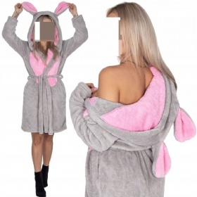 WOMENS FLUFFY BATHROBE S/M  L/XL