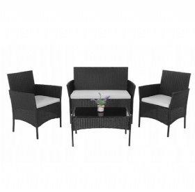 GARDEN FURNITURE SET, TABLE SET, TECHNORATTAN CHAIRS FOR TERRACE, BALCONY